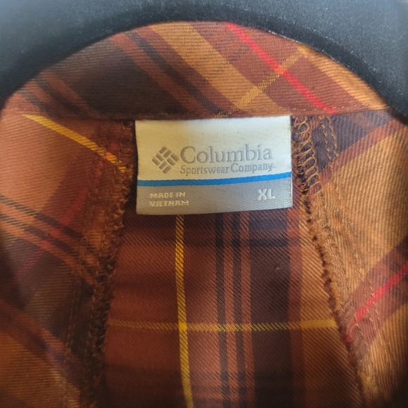 Columbia Plaid Button-Up Shirt Top Blouse Women's Size XL - Picture 3 of 6